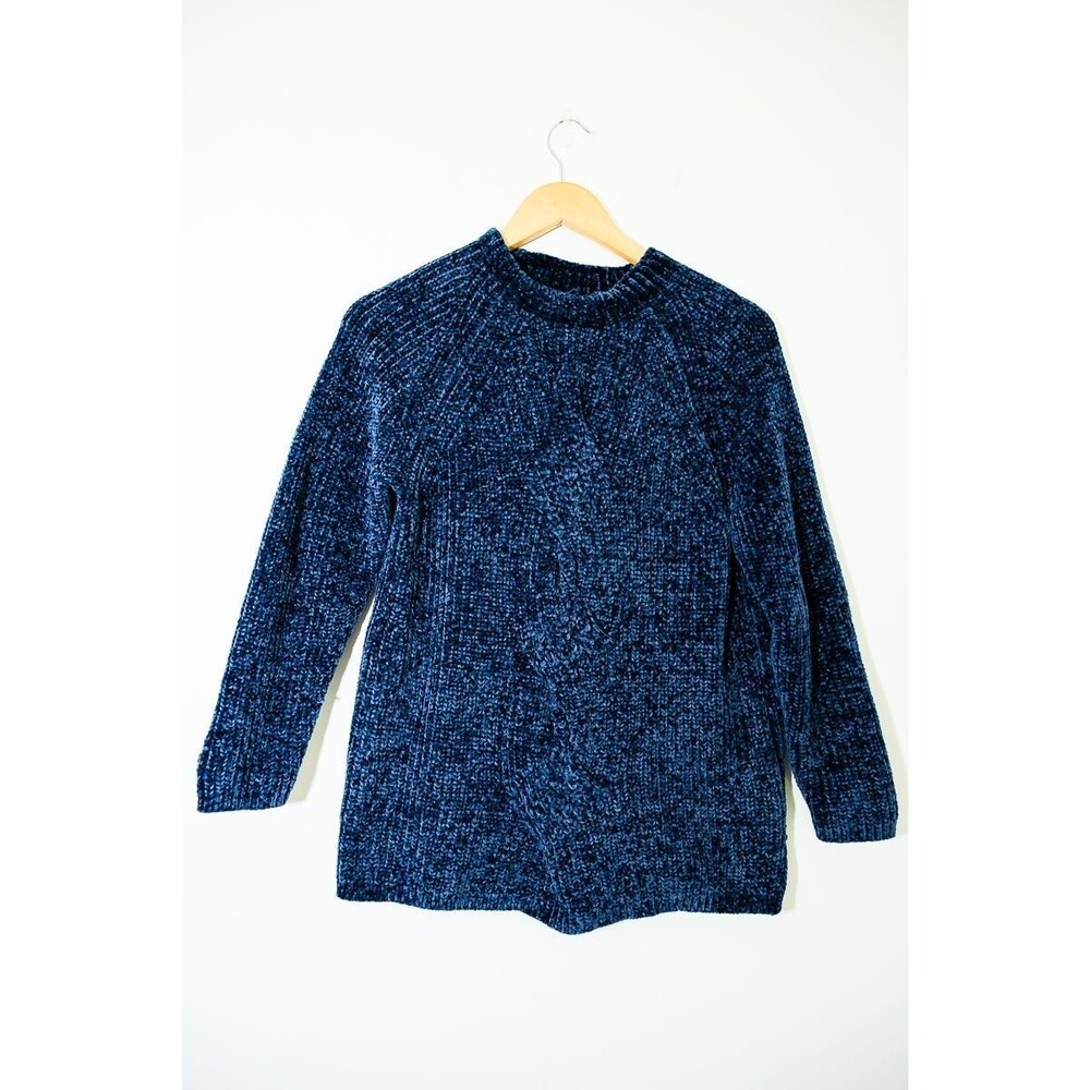 J. Jill Sweater Chenille S Petite Blue